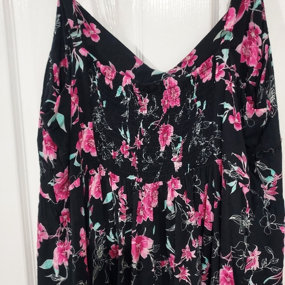 Torrid Black Floral Challis Midi Dress in Size 2 - 18/20 - Picture 13 of 16